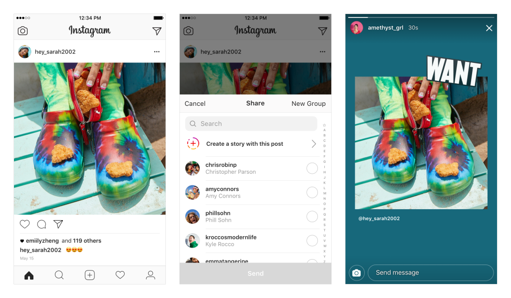 compartir post feed en stories en instagram