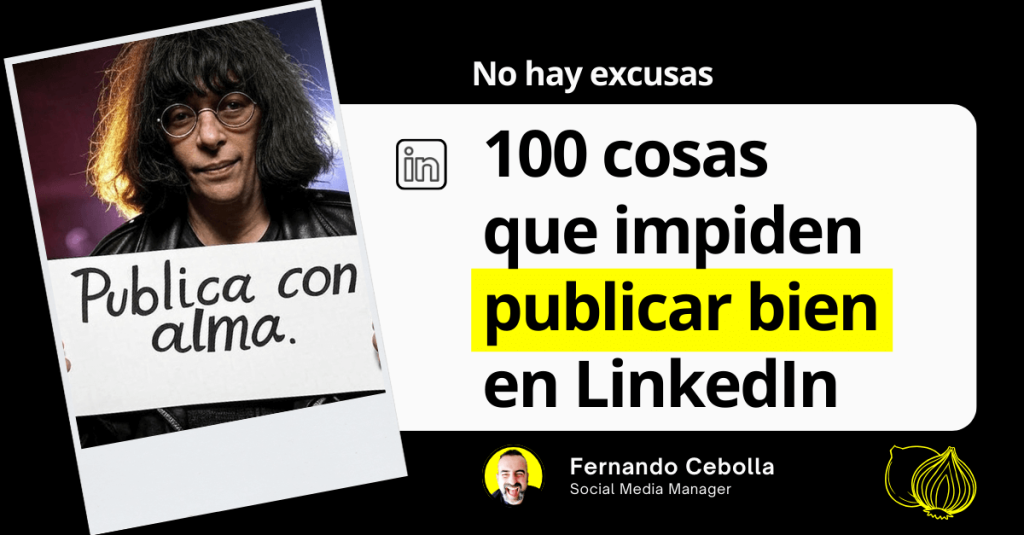 100 cosas que impiden que publiques bien en redes sociales
