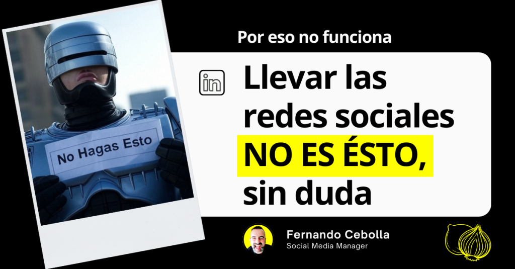 llevar las redes sociales es más que sólo publicar todos los dias